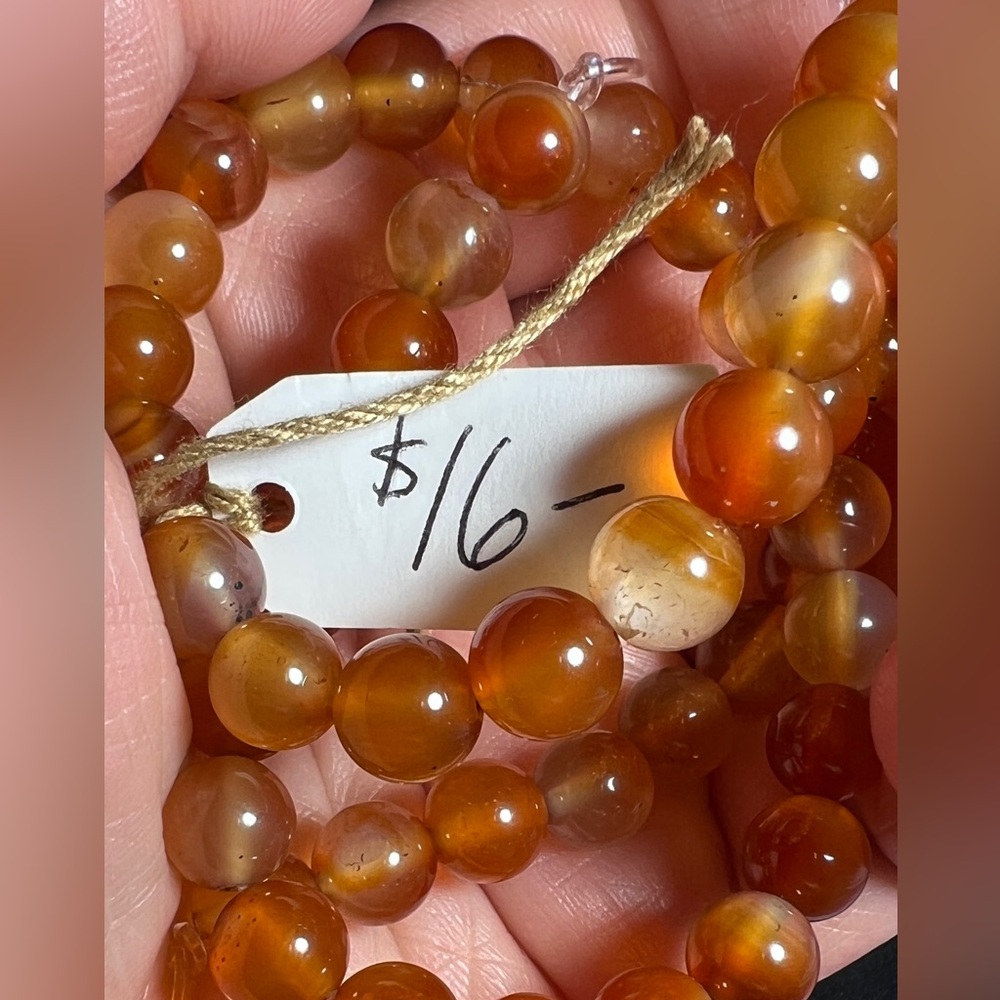 8mm Carnelian - 15” Strand - 48 Individual Beads For Beading Jewelry Making - Picture 2 of 5